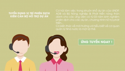 Tuyển dụng vị trí Phiên dịch/ Cán bộ hỗ trợ dự án của UNDP